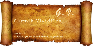 Gyurnik Viviána névjegykártya